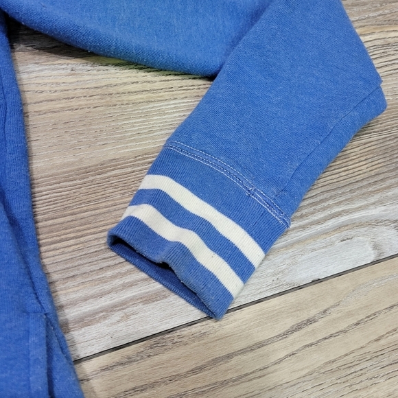 PINK Victoria's Secret 1/4 zip hooded sweatshirt Women's Size Small blue - Picture 3 of 9